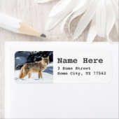 キツネをテーマにした差出人住所ラベル ラベル (インサイチュ)