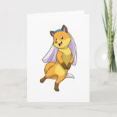 キツネをベイルで花嫁 カード (正面)