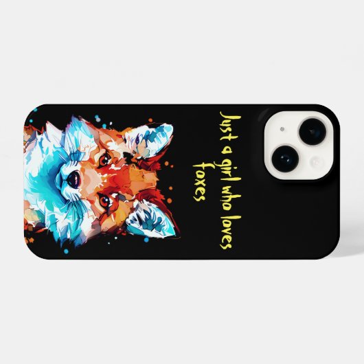 . .キツネを愛する少女 iPhoneケース (裏面横)