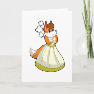 キツネを花嫁結婚のドレスで.PNG カード