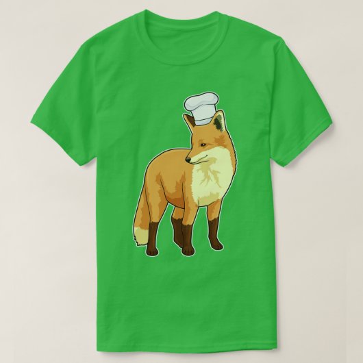キツネを調理師としてChef hat Tシャツ (デザイン正面)