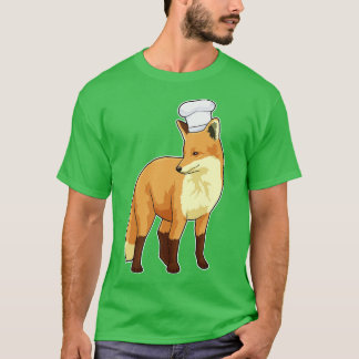 キツネを調理師としてChef hat Tシャツ