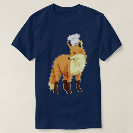 キツネを調理師としてChef hat Tシャツ (デザイン正面)