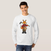 キツネを農家としてRake & Hat Tシャツ (正面フル)