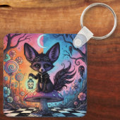 キツネを黄昏のレルムで分割 キーホルダー (裏面)