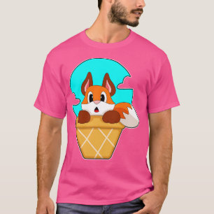キツネアイスクリームコーン Tシャツ