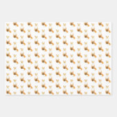 キツネアクアウォーターカラー ラッピングペーパーシート (正面3)