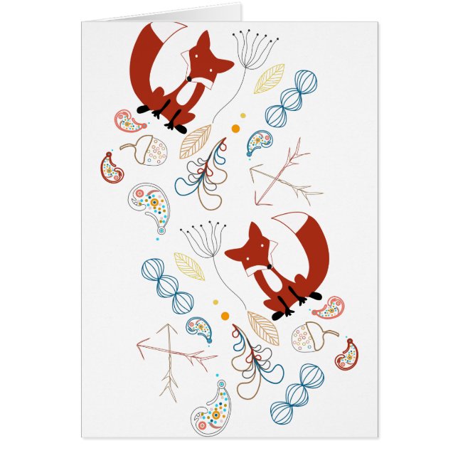 キツネアコーンフローラとファーンウッドランドパターン (正面)