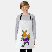 キツネアットアイススケートで滑るとアイススケート&グラス エプロン (着用した状態)