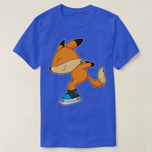 キツネアットアイススケートで滑るとアイススケート Tシャツ (デザイン正面)