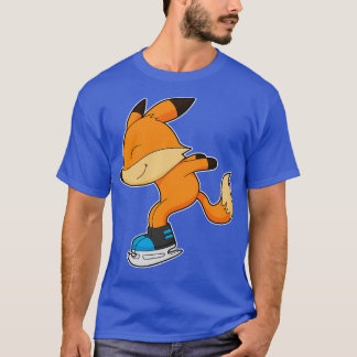 キツネアットアイススケートで滑るとアイススケート Tシャツ