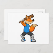 キツネアットクリケットウィズクリケットこうもり ポストカード (正面/裏面)