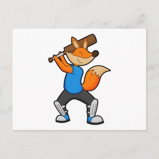 キツネアットクリケットウィズクリケットこうもり ポストカード (正面)