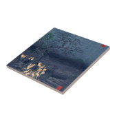 キツネアットナイトシヤルヴィンテージ浮世絵日本の画 タイル (側面)