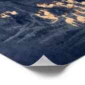 キツネアットナイトシヤルヴィンテージ浮世絵日本の画 ポスター (角)