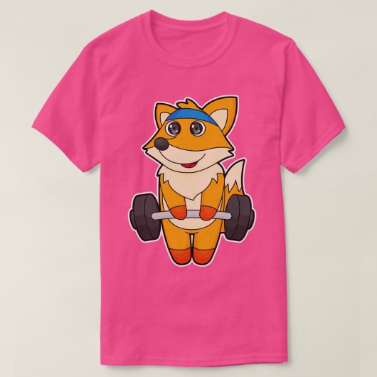 キツネアットバーベルフィットネス Tシャツ (デザイン正面)