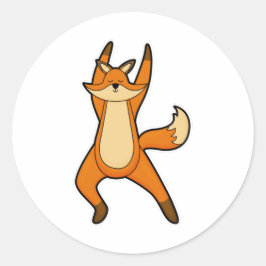キツネアットヨガストレッチエクササイズ ラウンドシール