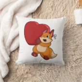 キツネアットラブハート クッション (ブランケット)