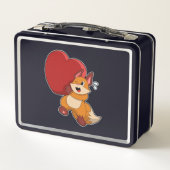 キツネアットラブハート メタルランチボックス (裏面)