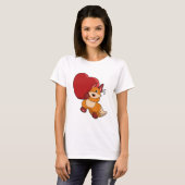 キツネアットラブハート Tシャツ (正面フル)