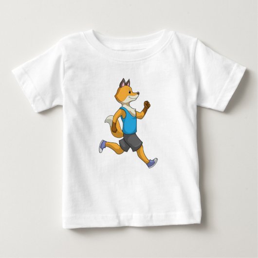 キツネアットランニングランナーズ ベビーTシャツ (正面)