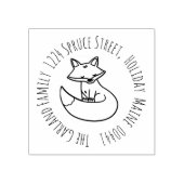 キツネアドレススタンプ ラバースタンプ (インプリント)