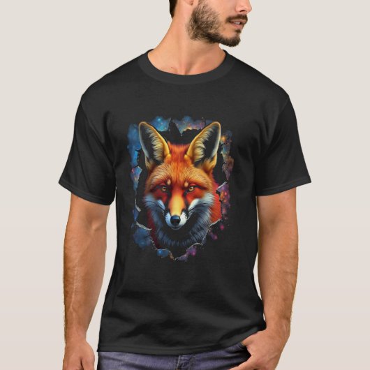 キツネアート Tシャツ (正面)