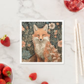 キツネインオータムガーデンウィリアムモリススタイル スタンダードカクテルナプキン (インサイチュ)