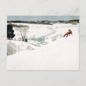 キツネインズインスノーバイニューウェルコンバーズワイエス シーズンポストカード (正面)