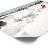 キツネインズインスノーバイニューウェルコンバーズワイエス フォトプリント            (角)