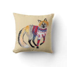 キツネインニットセーター装飾用クッション