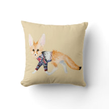 キツネインニットセーター装飾用クッション