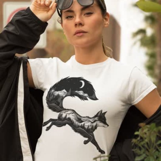 キツネインマウンテンTシャツ Tシャツ
