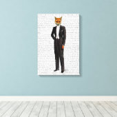 キツネイン夕べスーツ満杯 キャンバスプリント (インサイチュ (ウッドフロア))