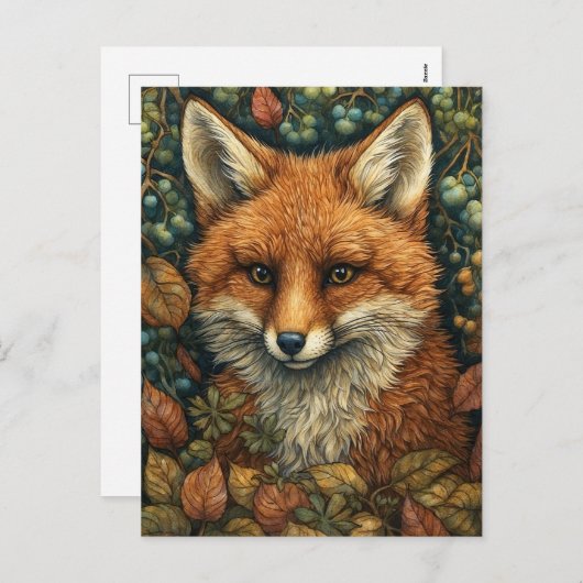キツネイン夢と秋お洒落の森 シーズンポストカード (正面/裏面)