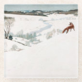 キツネイン・スノー、1935年ニューウェルコンバーズワイエス ガラスコースター (正面)