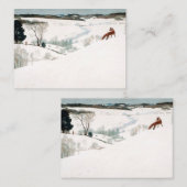 キツネイン・スノー、1935年ニューウェルコンバーズワイエス ノートカード (正面/裏面)