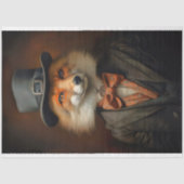 キツネイン・スーツと帽子2デコパージュ紙 薄葉紙 (正面)