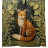 キツネイン・フォレストアールヌーボースタイル シャワーカーテン (正面)