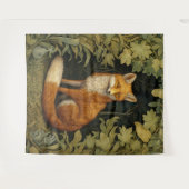 キツネイン・フォレストアールヌーボースタイル タペストリー (正面(横))