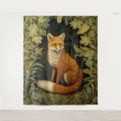キツネイン・フォレストアールヌーボースタイル タペストリー (正面)