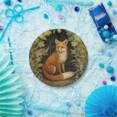 キツネイン・フォレストアールヌーボースタイル ペーパープレート (パーティー)