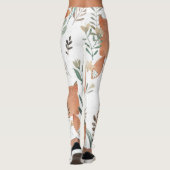 キツネイン・メドウズ：水彩シームレス レギンス (裏面)