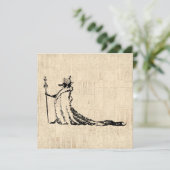 キツネウィズクラウンアンティークイラストレーションヴィンテージアート シーズンカード (スタンド正面)