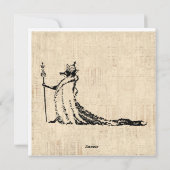 キツネウィズクラウンアンティークイラストレーションヴィンテージアート シーズンカード (裏面)