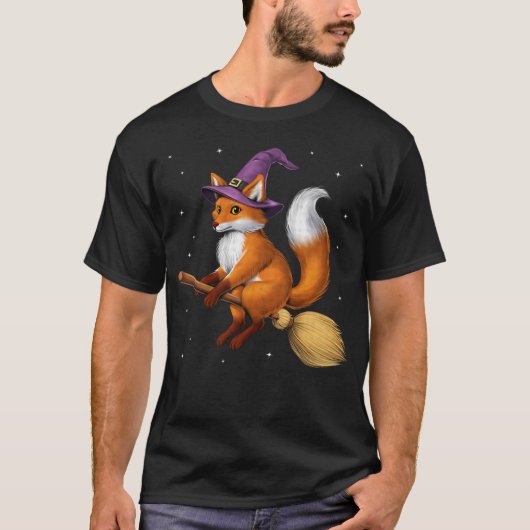 キツネウィッチライディングブロム Tシャツ (正面)