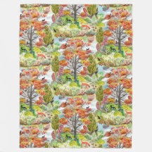 キツネウッドランドカビコーブランケット