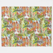 キツネウッドランドカビコーブランケット フリースブランケット (正面(横))