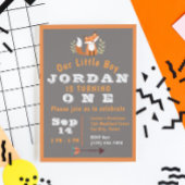 キツネウッドランドフォレストクリッターズボホ子供の誕生日 招待状