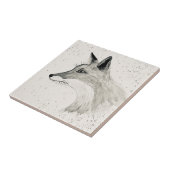 キツネウッドランド動物ヴィンテージ水彩タイル タイル (側面)